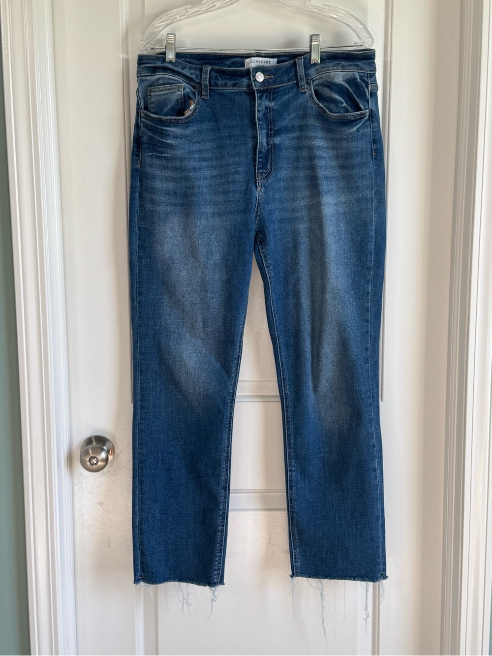 Lovervet  Women's Dark Blue Straight-Leg Jeans